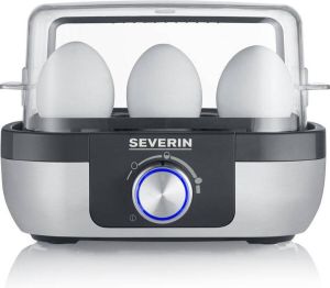 Severin EK 3167 eierkoker voor 6 eieren pocheerfunctie RVS