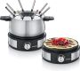 Severin FO 2471 Crepe Maker Fondueset combi Elektrisch RVS Zwart - Thumbnail 1