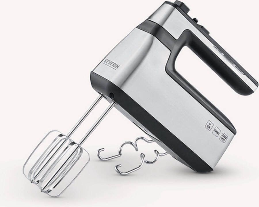 Severin HM 3843 Handmixer draadloos 100 W mat zwart RVS