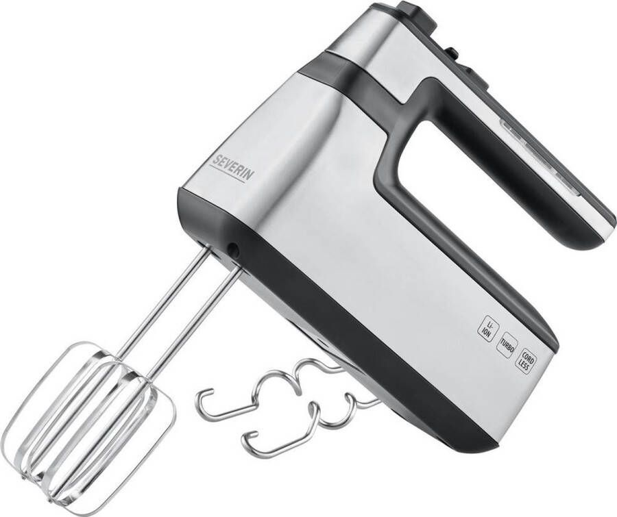 Severin HM 3843 Handmixer draadloos 100 W Zwart (mat) RVS