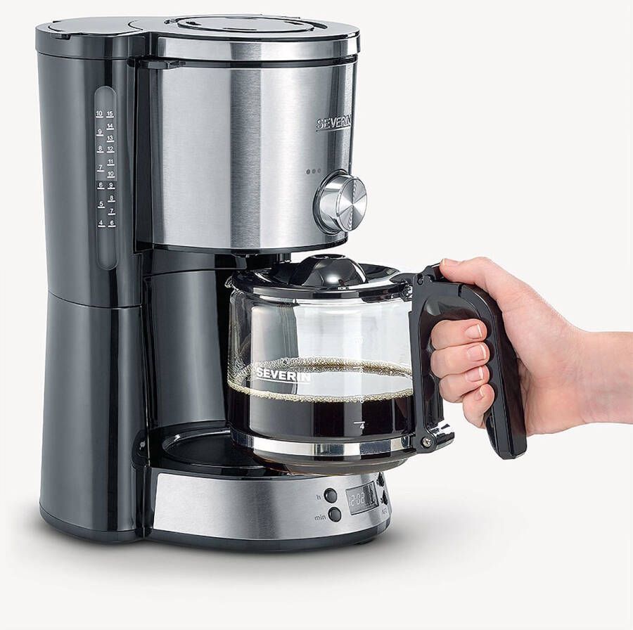 Severin KA 4826 Koffiezetapparaat Zwart RVS