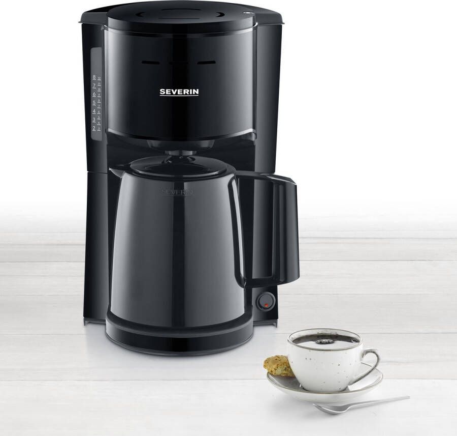 Severin KA 9307 Filterkoffiezetapparaat 1 l Gemalen koffie 1000 W Zwart + Extra thermoskan