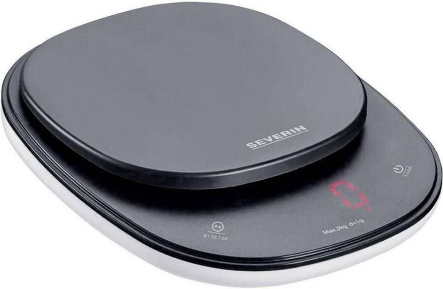 Severin KW3670 keukenweegschaal weegbereik 3kg zwart