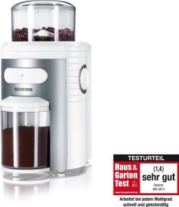 Severin KM3873 Elektrische koffiemolen Wit zilver RVS 100% BPA-vrij 150 W