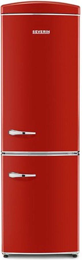 Severin RKG 8997 Retro Combi Koelkast No Frost Energieklasse E Rood