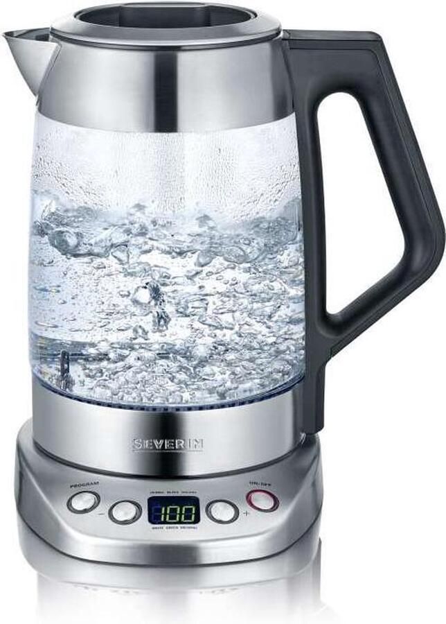 Severin WK 3479 Waterkoker thee electrisch temperatuurregeling 1.7l glas