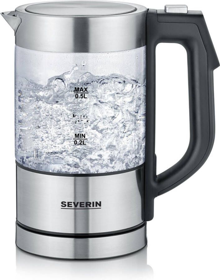 Severin WK 3458 Glazen Waterkoker Mini 0 5L multi temp. 1100W