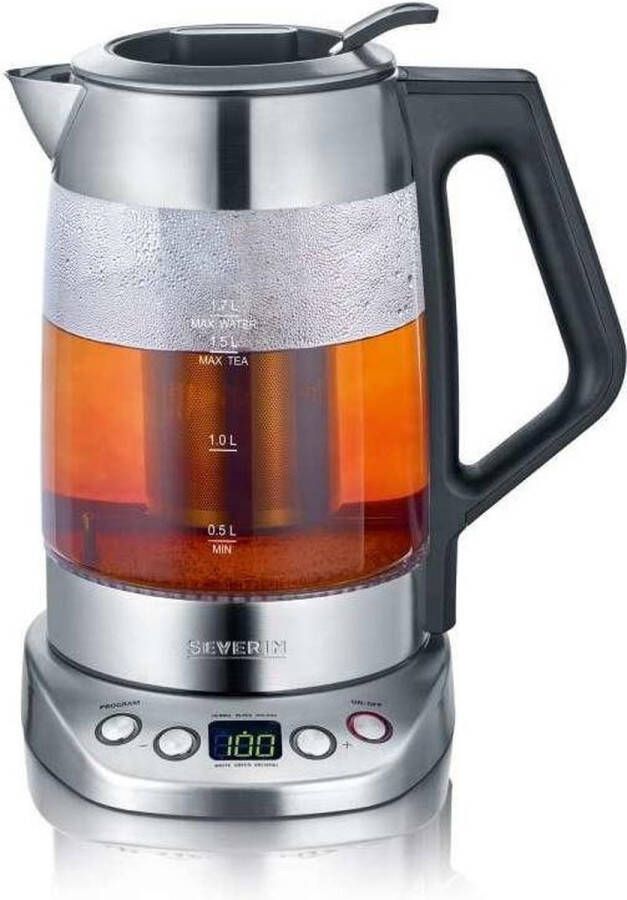 Severin WK 3479 Waterkoker thee electrisch temperatuurregeling 1.7l glas