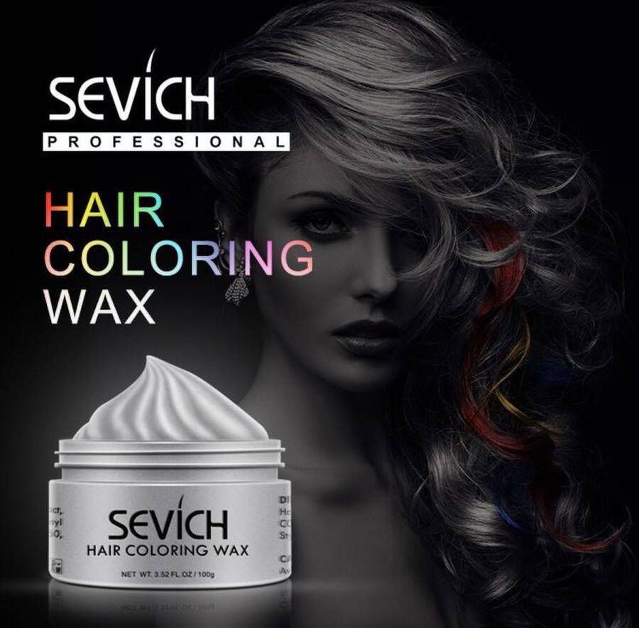 SevicH 100% Natuurlijke Materialen Tijdelijk Haarverf Haar Wax Haircoloring Wax Uit wasbaar Grijs