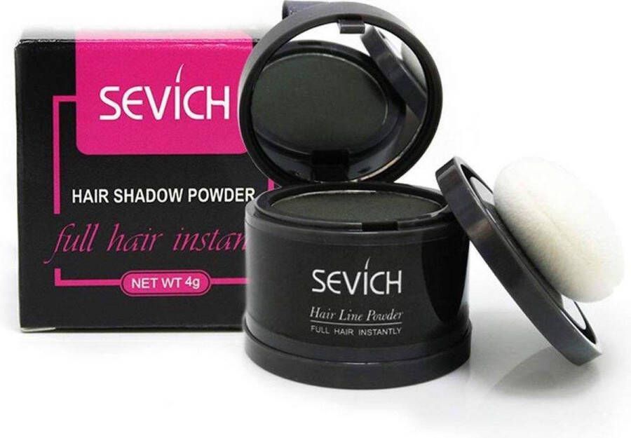 SevicH Haarpoeder -Volumepoeder LICHT BRUIN potje met spiegel Haarlijnpoeder Haarverf Haarverzorging camouflage Hair powder