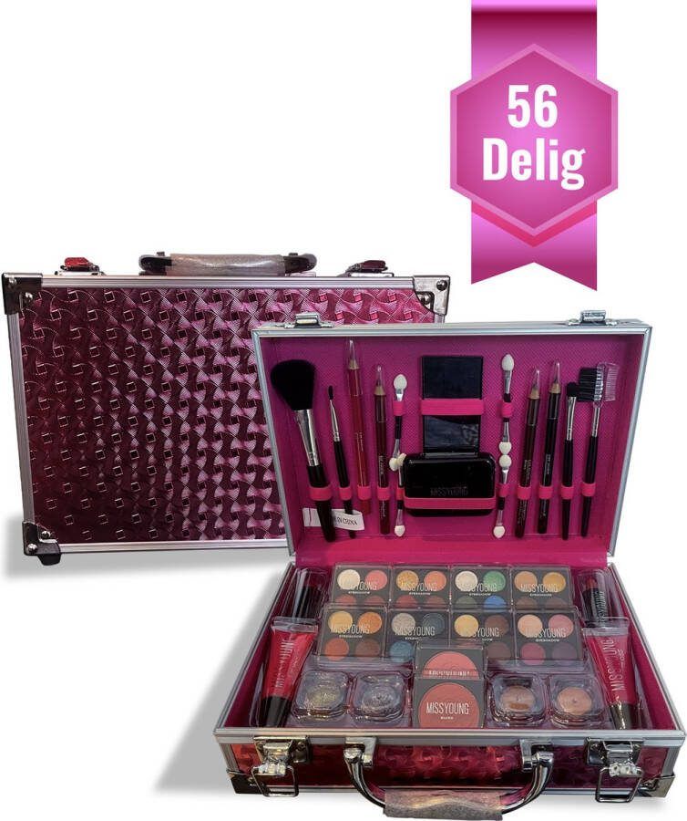 SEZGoods Luxe Make Up Koffer 56 Delig Roze Make Up Koffer Met Inhoud Make Up Koffer Meisjes Make Up Koffer Kinderen Make Up Set Voor Meisjes
