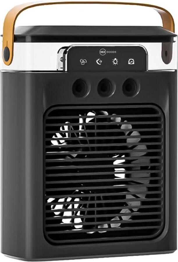 SEZGoods Mini Draagbare Air Conditioner Verkoeld Bevochtigd en Zuivert 600ML Airconditioner Draagbare kleine Airco met Afstandsbediening Luchtkoeler Met Aroma Diffuser en LED verlichting