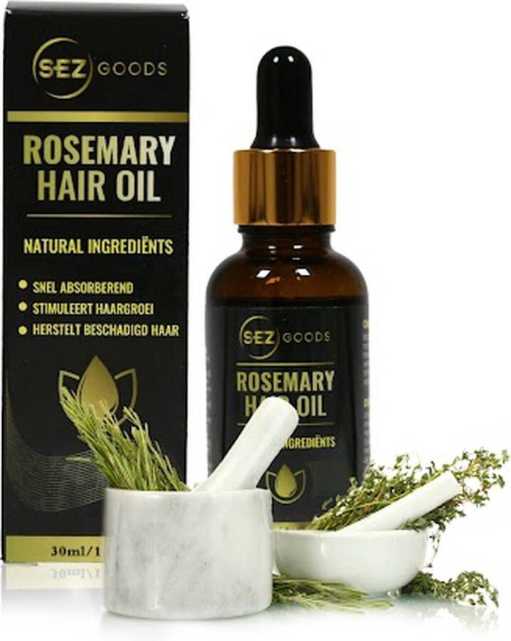 SEZGoods Rosemary Oil Hair Growth Rozemarijn Olie Voor In Het Haar Rozemarijnolie Voor Haargroei Haarserum Haargroei Serum Alternatief voor Minoxidil 5%