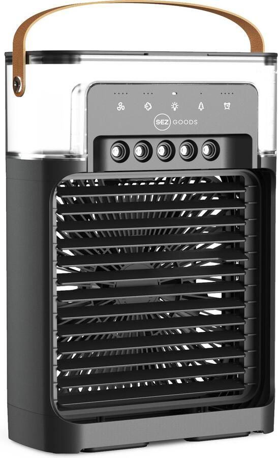 SEZGoods Mini Draagbare Air Conditioner Verkoeld Bevochtigd en Zuivert 1200ML Airconditioner Draagbare kleine Airco met Afstandsbediening Luchtkoeler Met Aroma Diffuser en LED verlichting