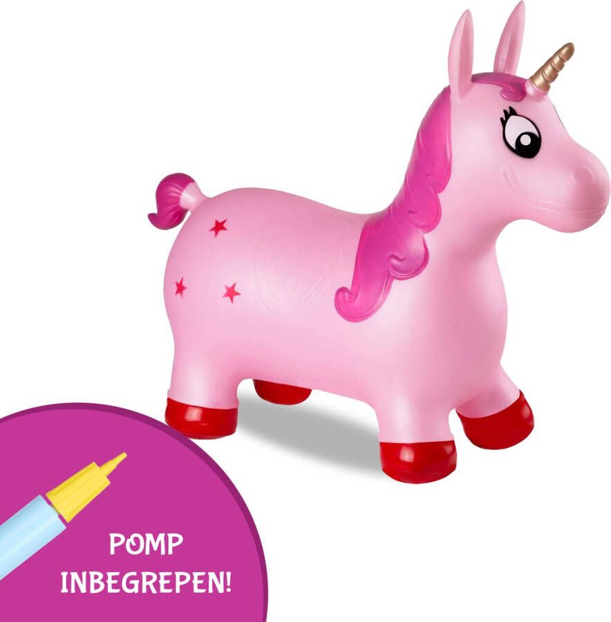 SEZGoods Skippy Dier Unicorn Roze Inclusief Pomp Vanaf 18 Maanden