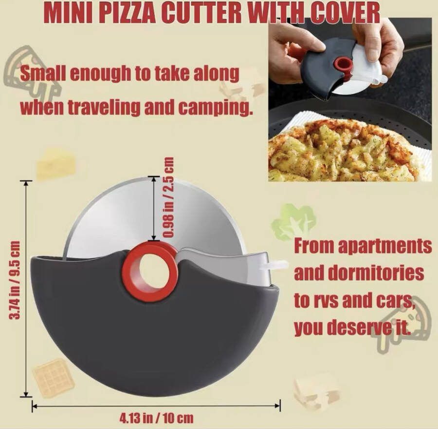 Sfc Pizza snijder Handige pizza snijder Roestvrijstalen Cake snijder Snijmachine Keuken accessoire Pizzames Snij tool Pizza snij tool Pizza cutter