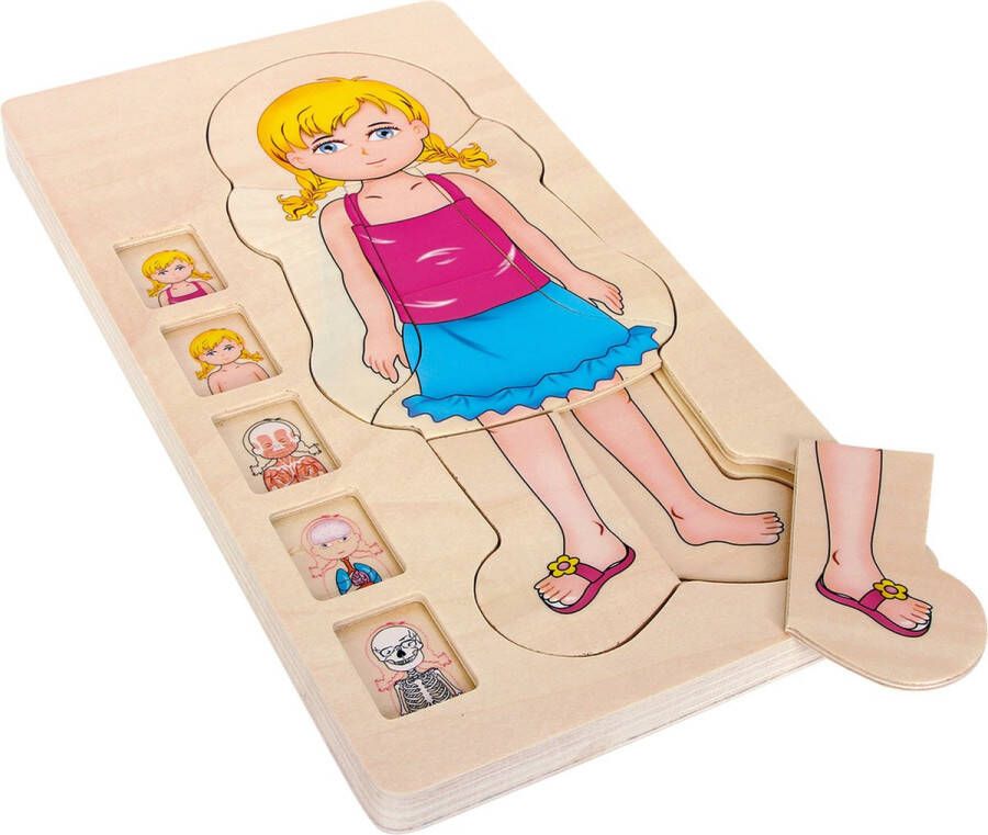 SFC Toys Houten puzzel meisje 29 stukken Kinderpuzzel 3 jaar