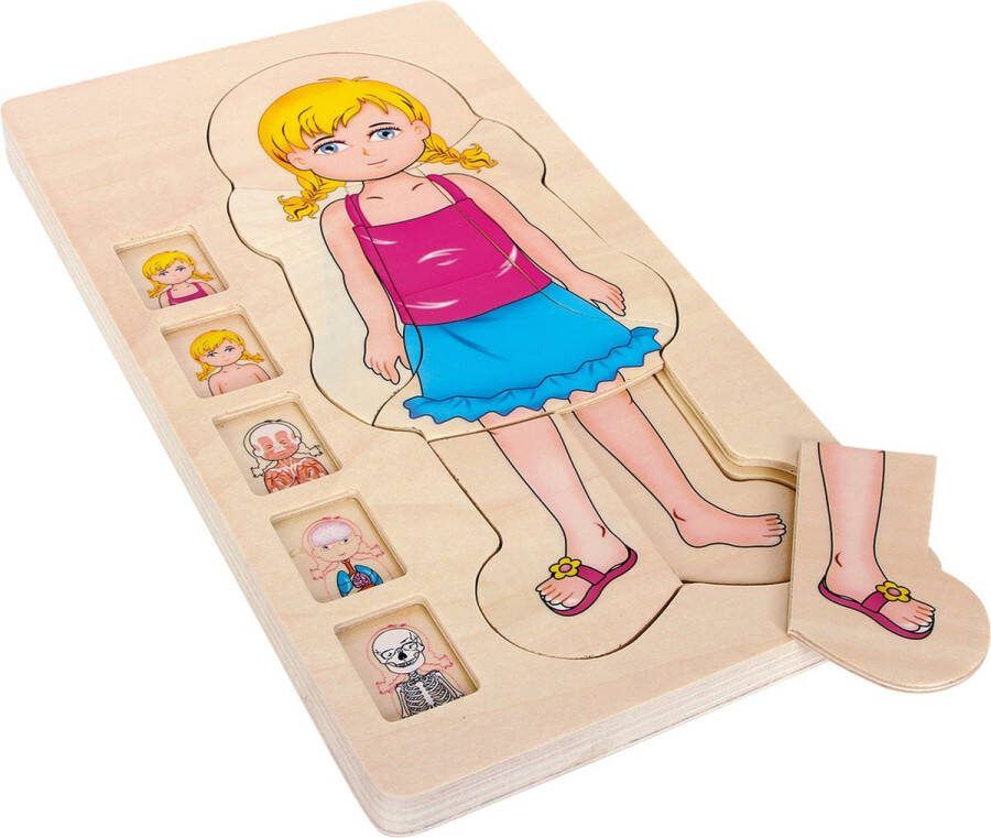 SFC Toys Houten puzzel meisje 29 stukken Kinderpuzzel 3 jaar