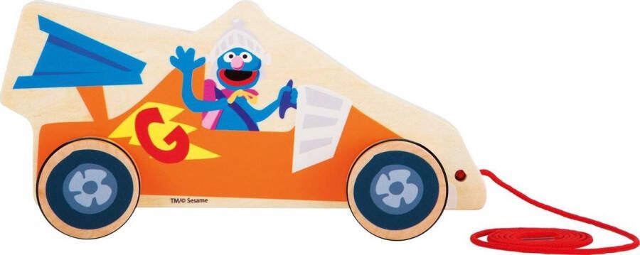 SFC Toys Trekfiguur hout Sesamstraat speelgoed Grover race auto Houten speelgoed vanaf 1 jaar FSC