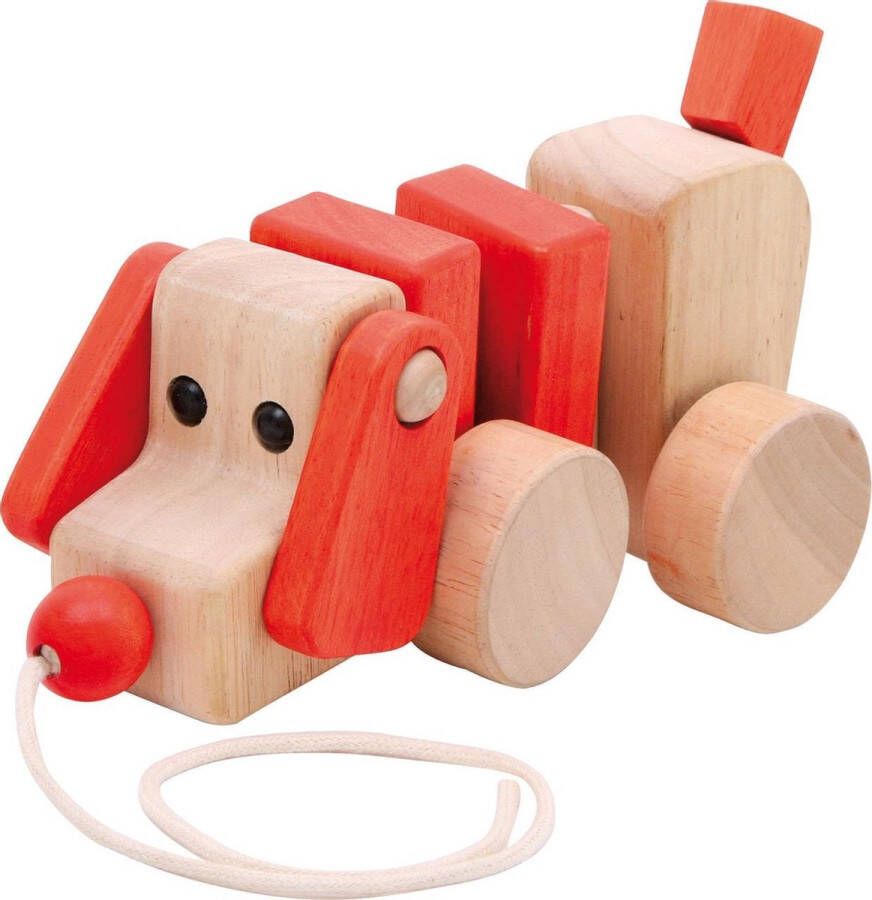 SFC Toys Trekfiguur trekdier hout Hond Houten speelgoed vanaf 1 jaar