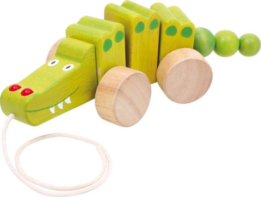 SFC Toys Trekfiguur trekdier hout Krokodil Houten speelgoed vanaf 1 jaar