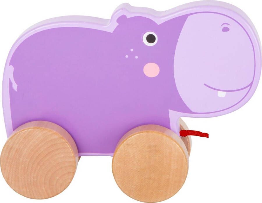 SFC Toys Trekfiguur trekdier hout Nijlpaard Houten speelgoed vanaf 1 jaar