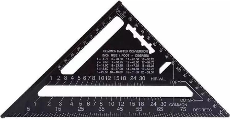 SFT Products SFT-s Winkelhaak Hoekmeter Staal- Winkelhaak Blokhaak Zwaaihaak Schrijfhaak Speed Square Metaal