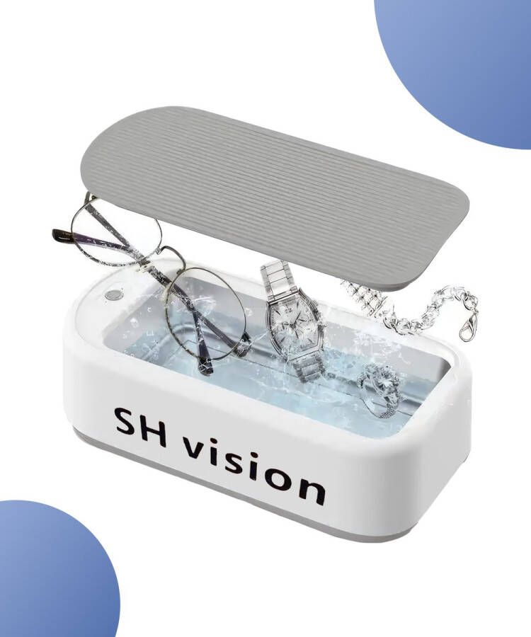 SH VISION Ultrasoon Reiniger XL Voor Brillen 600ML- Ultrasonic Cleaner Brillenreiniger Ultrasoonreinigers sieraden reiniger