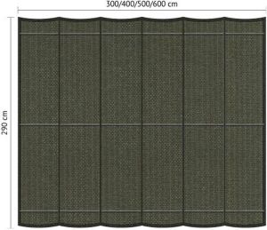 Shadow Comfort Compleet pakket: Harmonicadoek 2 9x6m Deep Grey met buitendoekreiniger