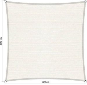 Shadow Comfort Compleet Pakket: Vierkant 6x6m Arctic White Met Rvs Bevestigingsset En Buitendoekreiniger