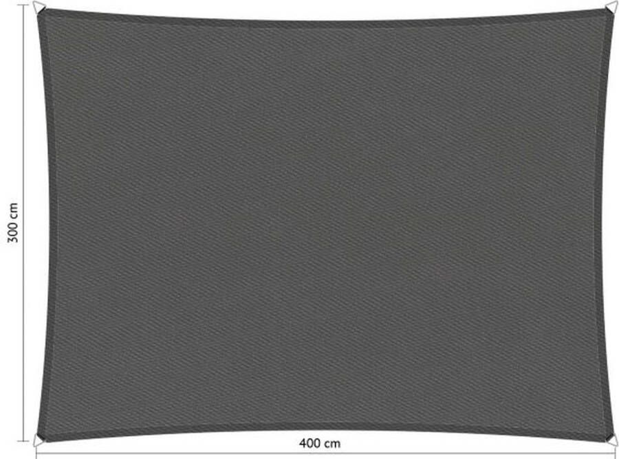 Shadow Comfort Compleet Pakket : waterafstotend rechthoek 3x4m Vintage Grey