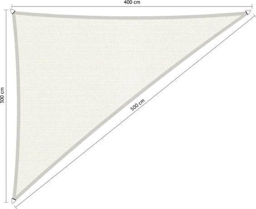 Shadow Comfort Driehoek 90° schaduwdoek UV Bestendig Zonnedoek 3 00 x 4 00 x 5 00 CM Arctic White
