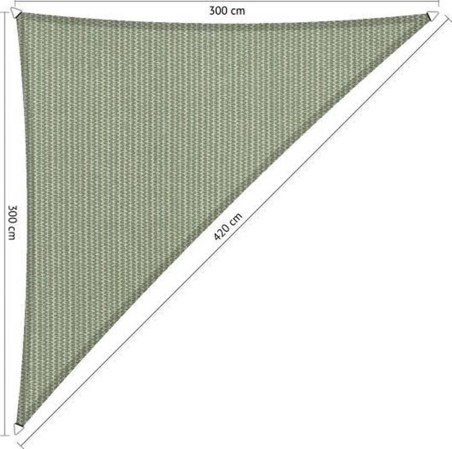 Shadow Comfort ® Driehoek 90° schaduwdoek UV Bestendig Zonnedoek 300 x 300 x 420 CM Moonstone Green