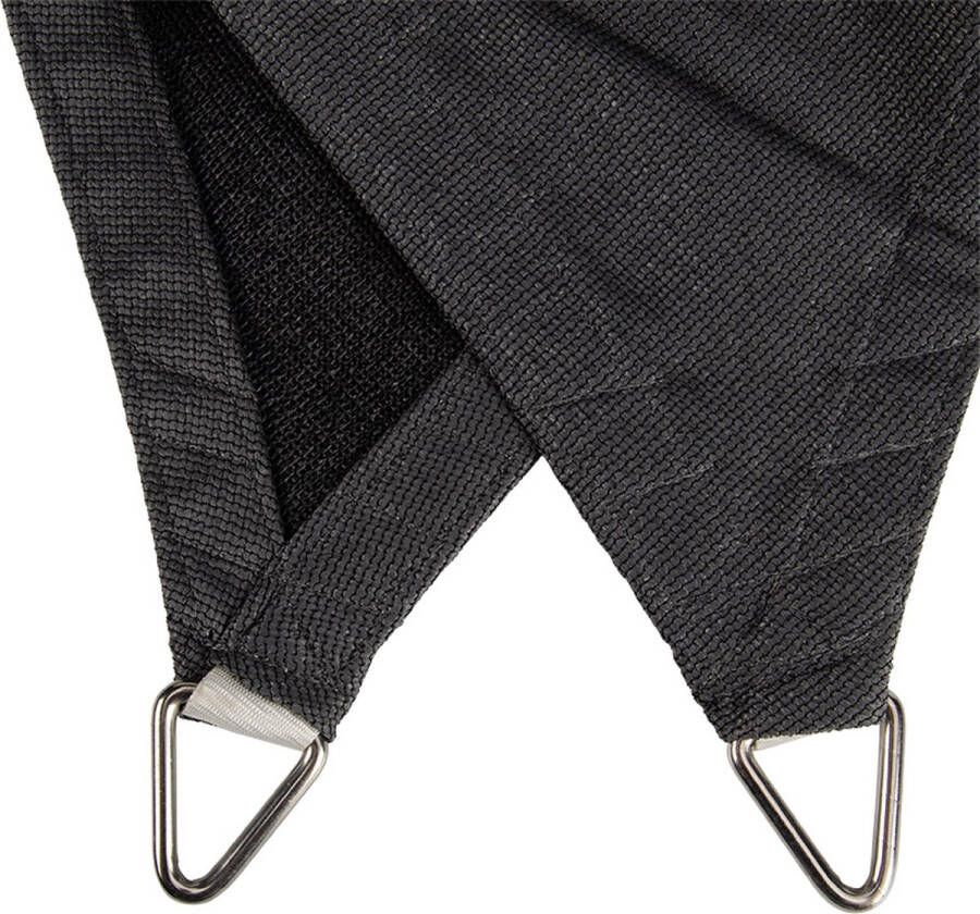 Shadow Comfort Driehoek 90° schaduwdoek UV Bestendig Zonnedoek 400 x 400 x 570 CM Carbon Black