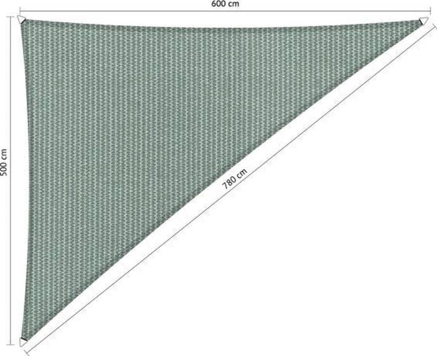 Shadow Comfort Driehoek 90° schaduwdoek UV Bestendig Zonnedoek 500 x 600 x 780 CM Country Blue
