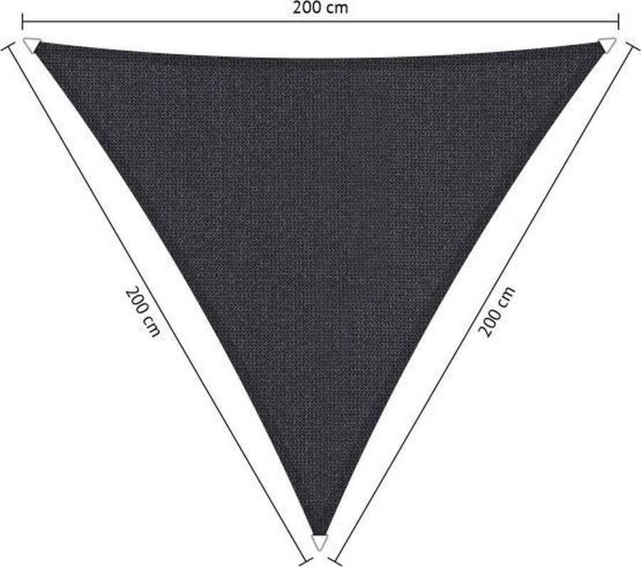 Shadow Comfort Gelijkzijdige driehoek schaduwdoek UV Bestendig Zonnedoek 200 x200 x 200 CM Carbon Black