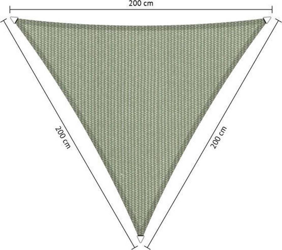 Shadow Comfort ® Gelijkzijdige driehoek schaduwdoek UV Bestendig Zonnedoek 200 x200 x 200 CM Moonstone Green