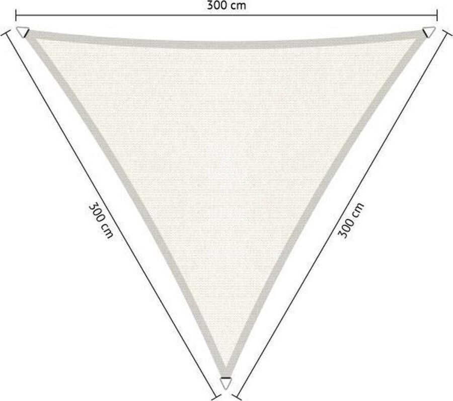 Shadow Comfort Gelijkzijdige driehoek schaduwdoek UV Bestendig Zonnedoek 300 x 300 x 300 CM Arctic White
