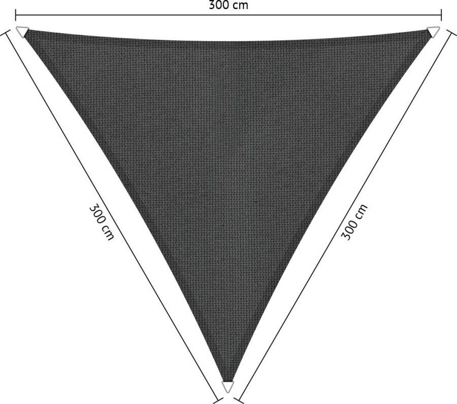 Shadow Comfort gelijkzijdige Driehoek Schaduwdoek UV Bestendig Zonnedoek 300 x 300 x 300 CM Carbon Black