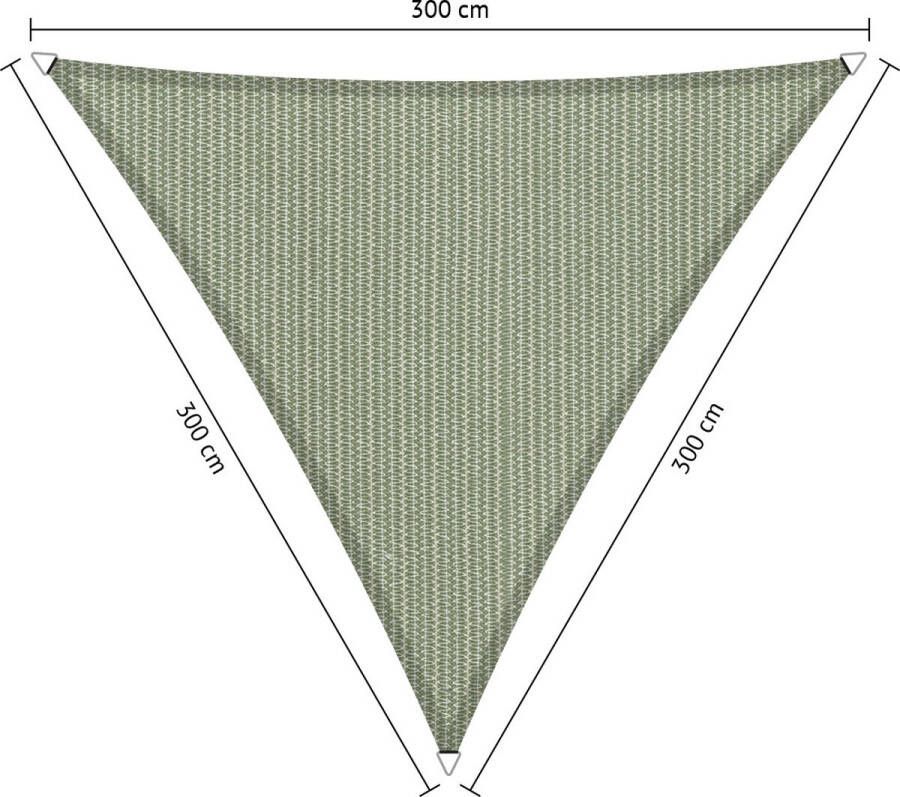 Shadow Comfort Gelijkzijdige driehoek schaduwdoek UV Bestendig Zonnedoek 300 x 300 x 300 CM Moonstone Green