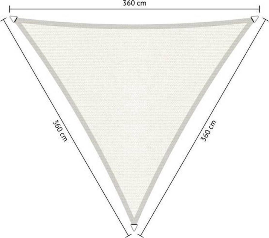 Shadow Comfort Gelijkzijdige driehoek schaduwdoek UV Bestendig Zonnedoek 360 x 360 x 360 CM Arctic White