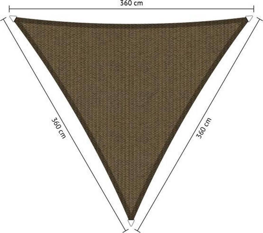 Shadow Comfort Gelijkzijdige driehoek schaduwdoek UV Bestendig Zonnedoek 360 x 360 x 360 CM Japans Brown