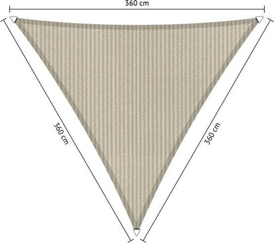 Shadow Comfort Gelijkzijdige driehoek schaduwdoek UV Bestendig Zonnedoek 360 x 360 x 360 CM Sahara Sand
