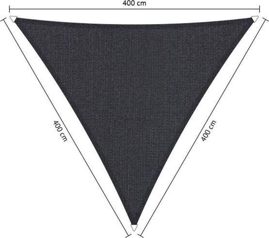 Shadow Comfort ® Gelijkzijdige Driehoek Schaduwdoek UV Bestendig Zonnedoek 400 x 400 x 400 CM Carbon Black