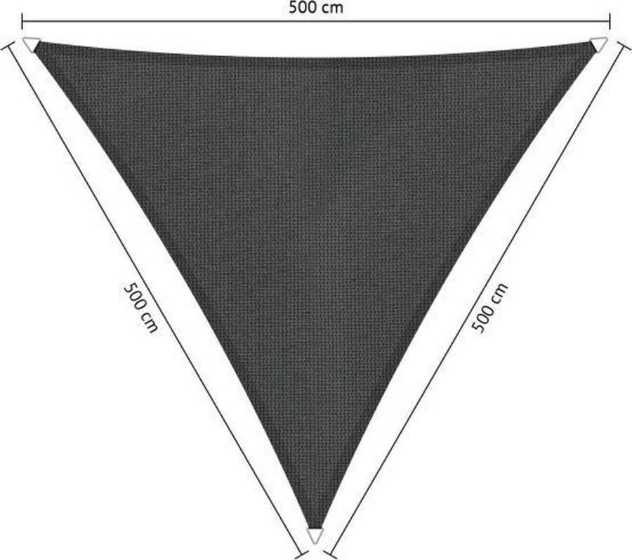 Shadow Comfort Gelijkzijdige driehoek schaduwdoek UV Bestendig Zonnedoek 500 x 500 x 500 CM Carbon Black