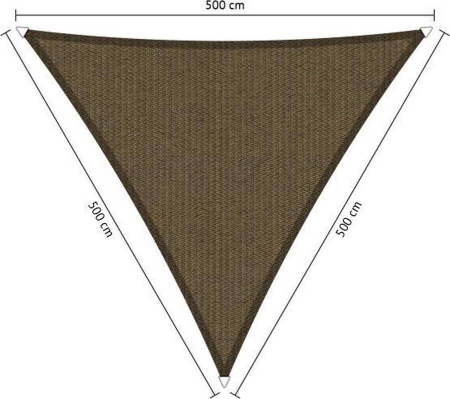 Shadow Comfort Gelijkzijdige driehoek schaduwdoek UV Bestendig Zonnedoek 500 x 500 x 500 CM Japans Brown