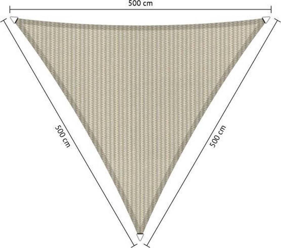 Shadow Comfort Gelijkzijdige driehoek schaduwdoek UV Bestendig Zonnedoek 500 x 500 x 500 CM Sahara Sand