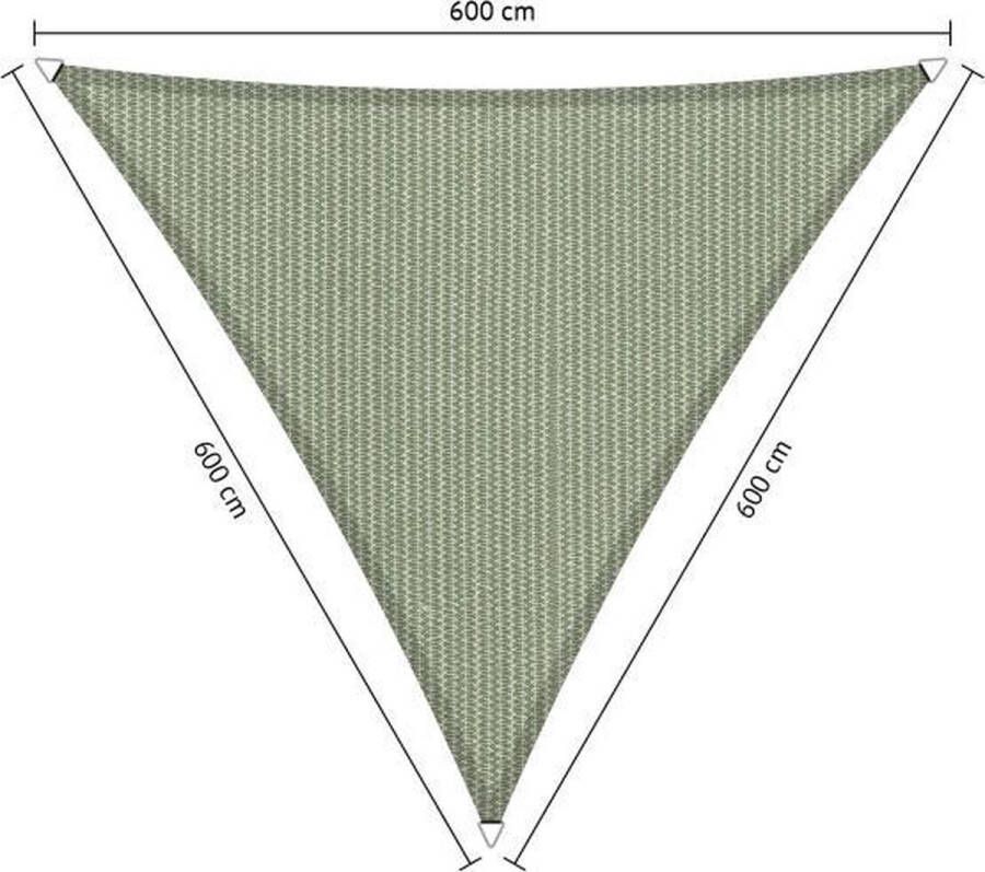 Shadow Comfort Gelijkzijdige driehoek schaduwdoek UV Bestendig Zonnedoek 600 x 600 x 600 CM Moonstone Green