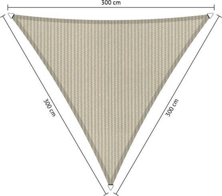 Shadow Comfort Gelijkzijdige driehoek schaduwdoeken UV Bestendig Zonnedoek 300 x 300 x 300 CM Sahara Sand