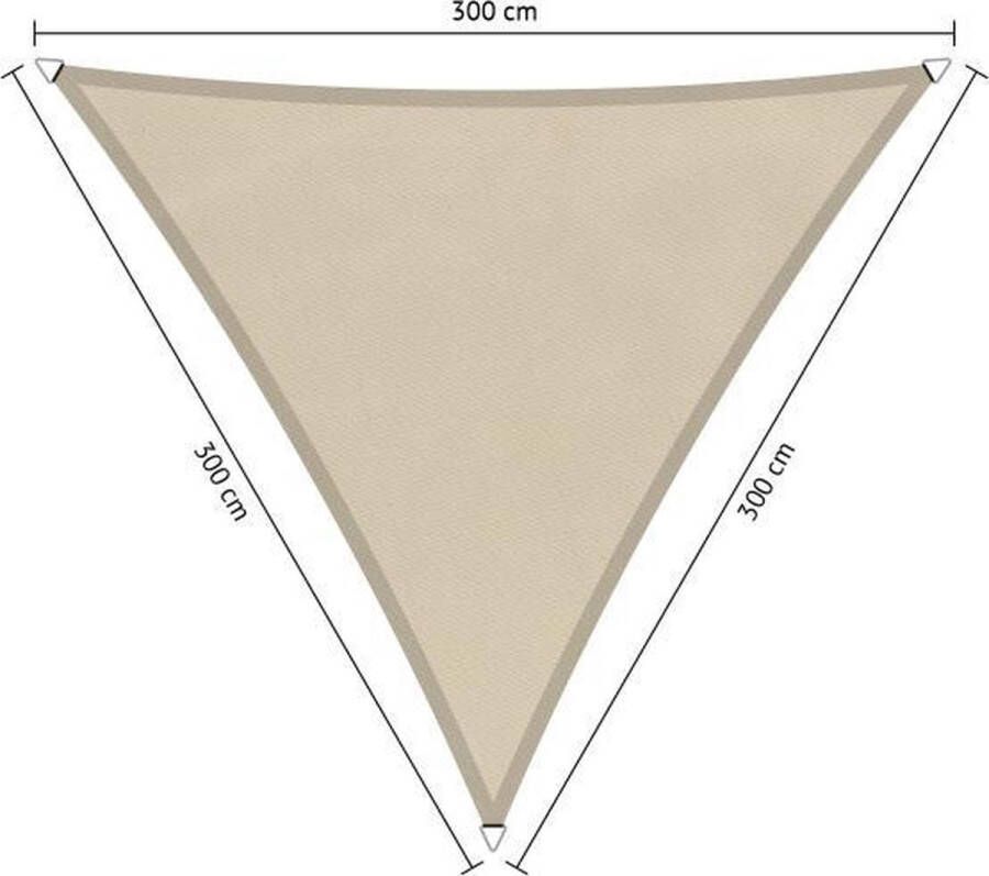 Shadow Comfort Gelijkzijdige driehoek schaduwdoeken waterafstotend UV Bestendig Zonnedoek 300 x 300 x 300 CM Warm Grey